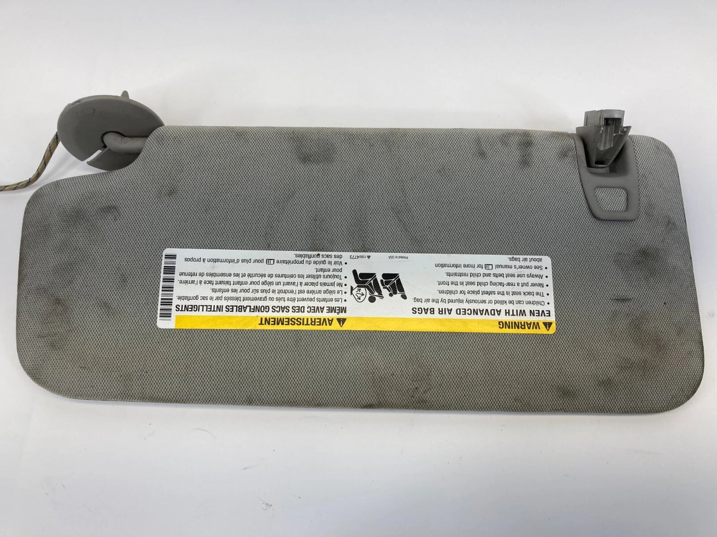 2010-2017 CHEVROLET EQUINOX RIGHT PASSENGER SIDE SUNVISOR SUN VISOR CLOTH OEM