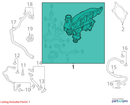 2009-2012 AUDI A4 QUATTRO 2.0L SEDAN TURBO CHARGER TURBOCHARGER ASSEMBLY OEM