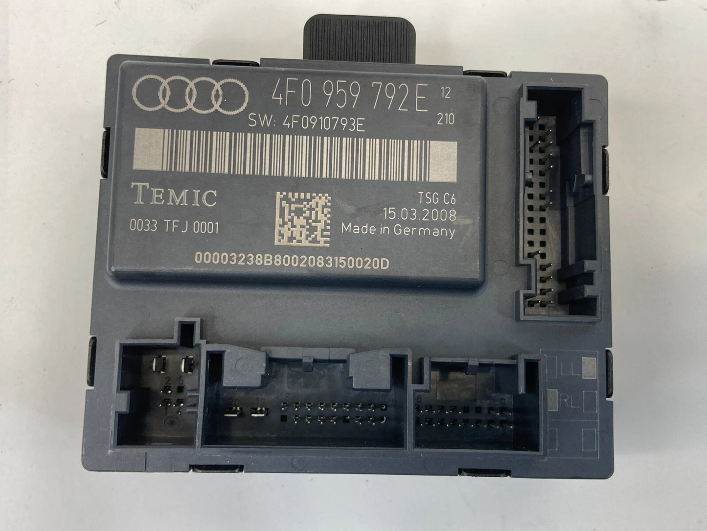 06-08 AUDI A6 FRONT RIGHT PASSENGER SIDE DOOR CONTROL MODULE UNIT 4F0-959-792E