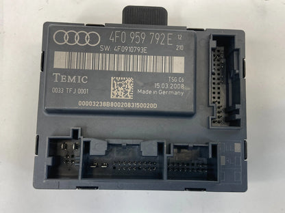 06-08 AUDI A6 FRONT RIGHT PASSENGER SIDE DOOR CONTROL MODULE UNIT 4F0-959-792E
