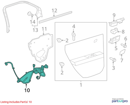 2013-2017 CHEVY EQUINOX TERRAIN FRONT RIGHT DOOR WIRING WIRE HARNESS 22778449