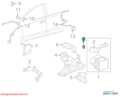 2004-2009 TOYOTA PRIUS 1.5L BUZZER SKID CONTROL MODULE 86652-20010 OEM