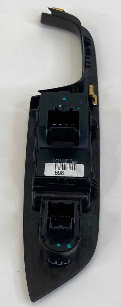 2010-2017 GMC TERRAIN FRONT LEFT DOOR MASTER WINDOW SWITCH W/BEZEL 20917598 OEM