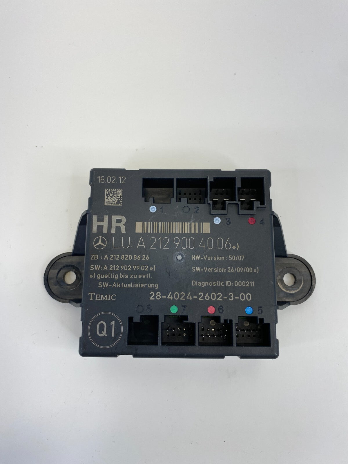 2006-2016 Mercedes-Benz E350 Rear Right Side Door Control Module A2129004006