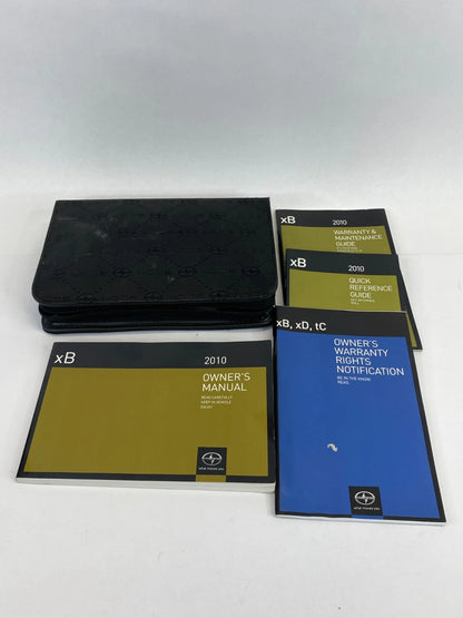 2010 SCION XD OWNER'S MANUAL & WARRANTY INFORMATION MAINTENANCE BOOK W/ CASE