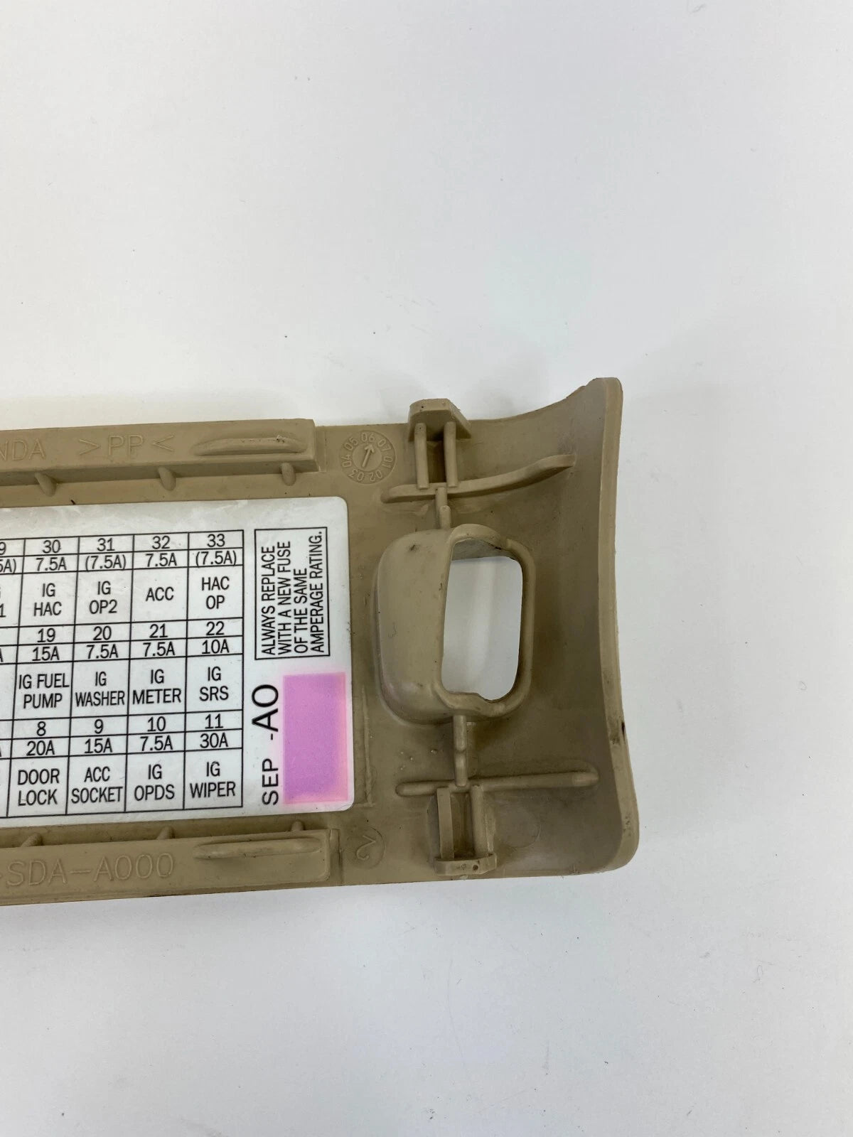 04-08 ACURA TL INTERIOR CABIN FUSE BOX COVER LID BEZEL TRIM 83162SDAA000 OEM
