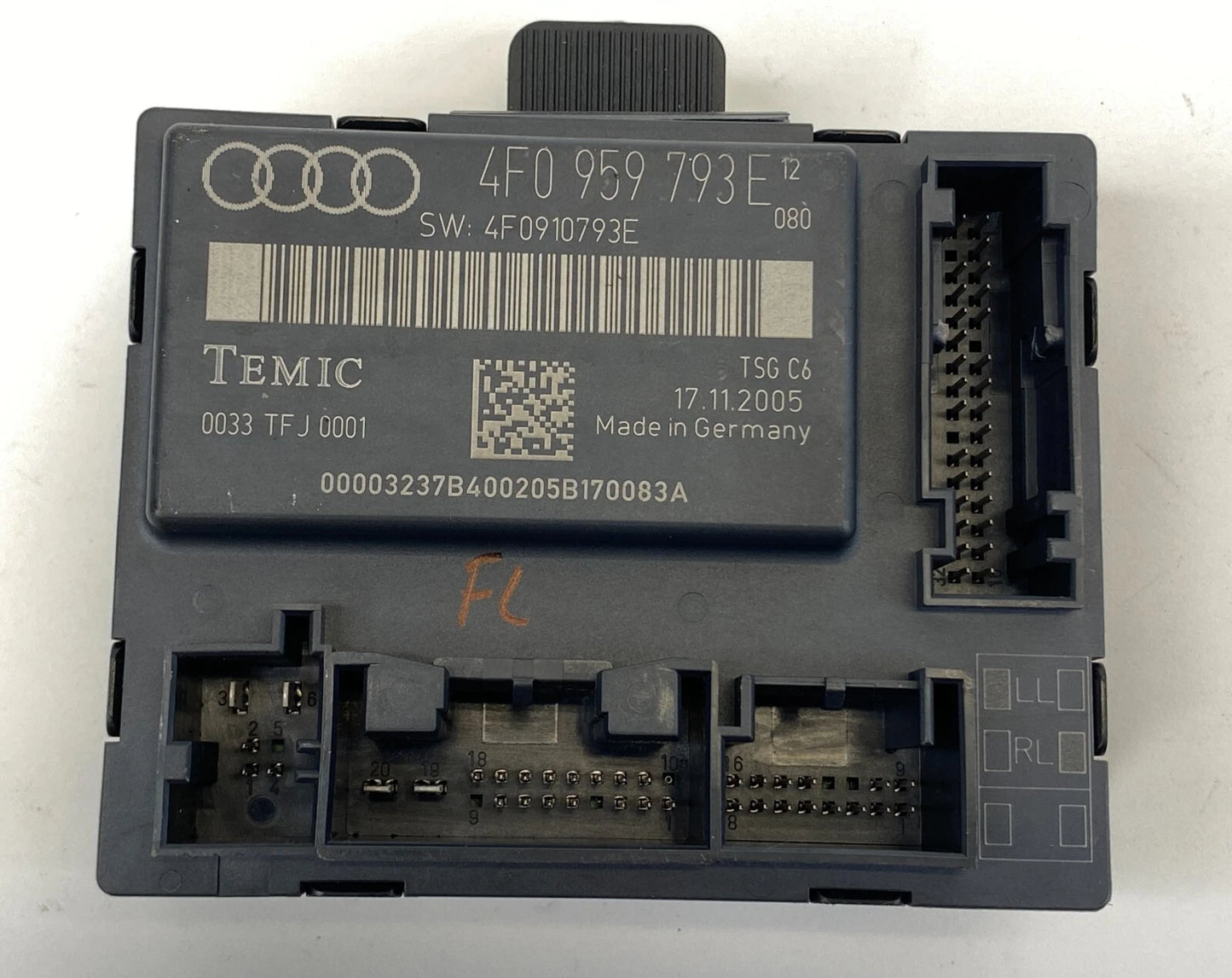 06-08 AUDI A6 QUATTRO FRONT LEFT DRIVER SIDE DOOR CONTROL MODULE 4F0959793E OEM