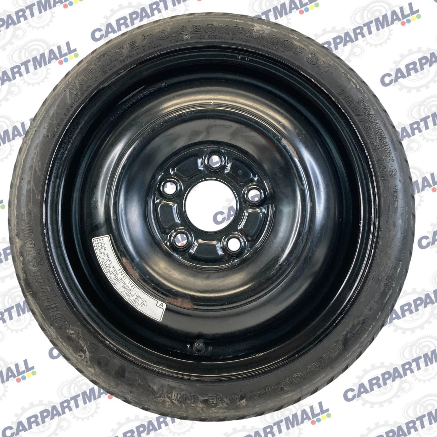 06-11 HONDA CIVIC EMERGENCY SPARE TIRE WHEEL RIM COMPACT DONUT T125/70/D15 95M