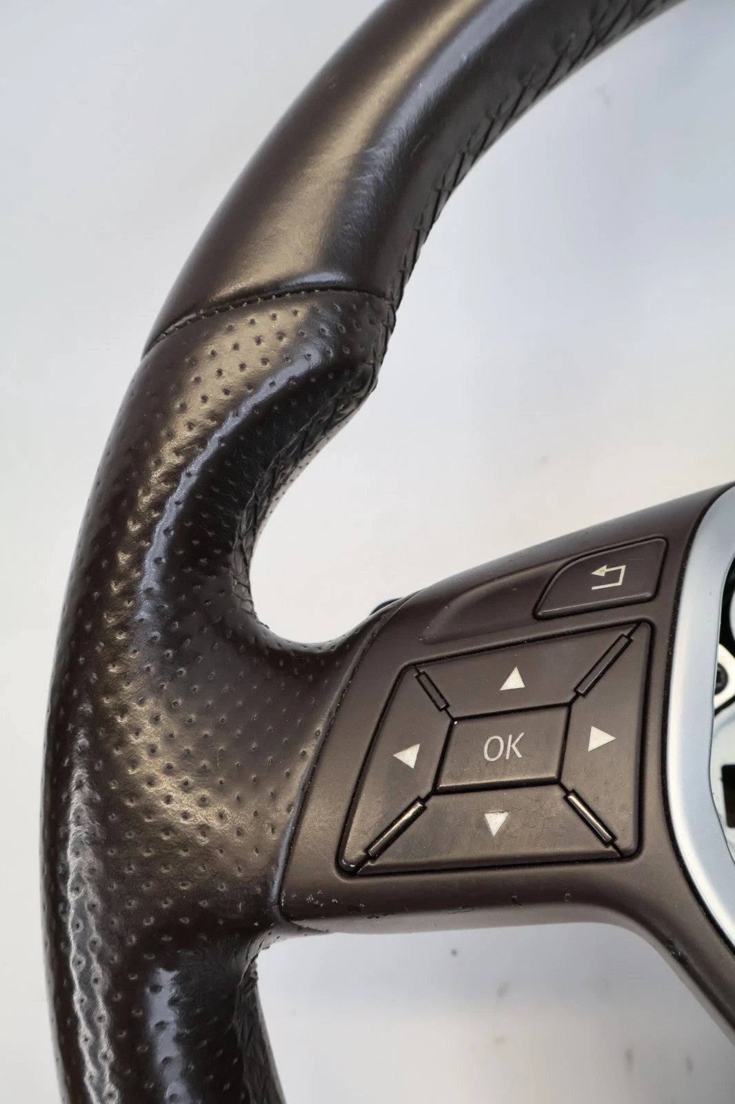 2014-2016 MERCEDES E350 W212 LEATHER STEERING WHEEL PADDLE SHIFTERS BLACK OEM