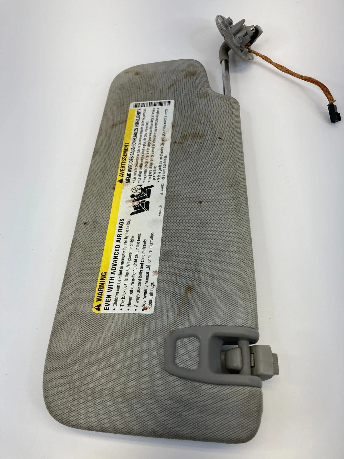 2013 2014 2015 CHEVROLET MALIBU RIGHT SIDE SUNVISOR PASSENGER SUN VISOR SHADE