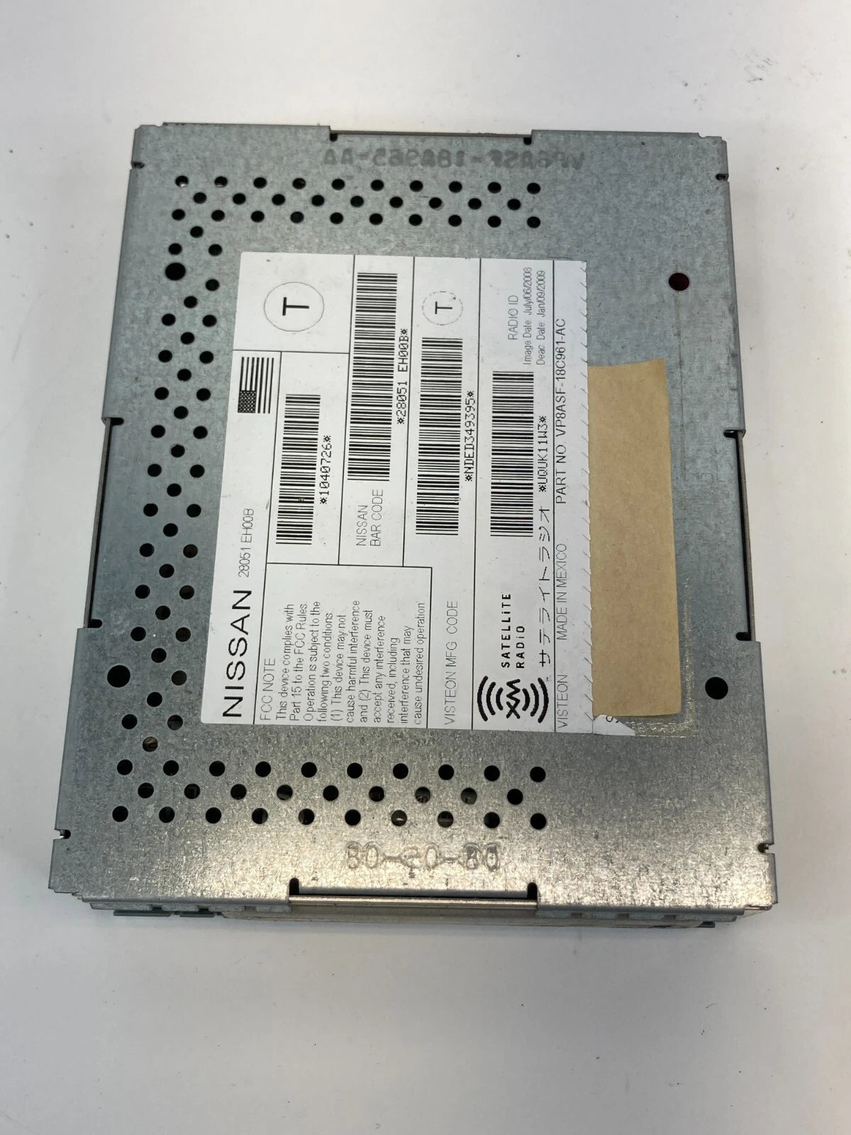 2007-2012 NISSAN ALTIMA SATELLITE RADIO TUNER CONTROL MODULE UNIT 28051EH00B OEM