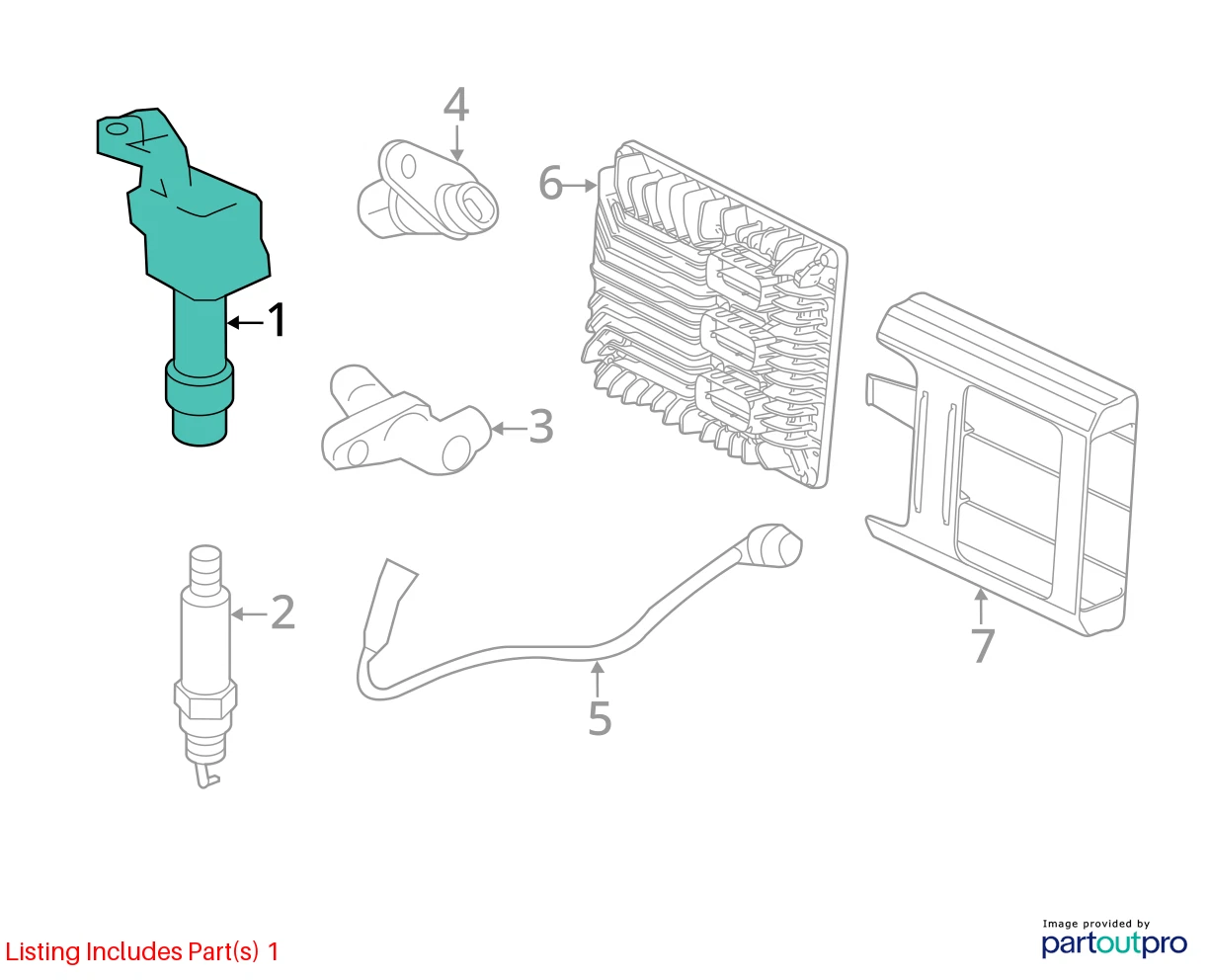 2011-2017 BUICK REGAL 2.4L L4 IGNITION COIL IGNITOR IGNITER 12638824 DENSO OEM