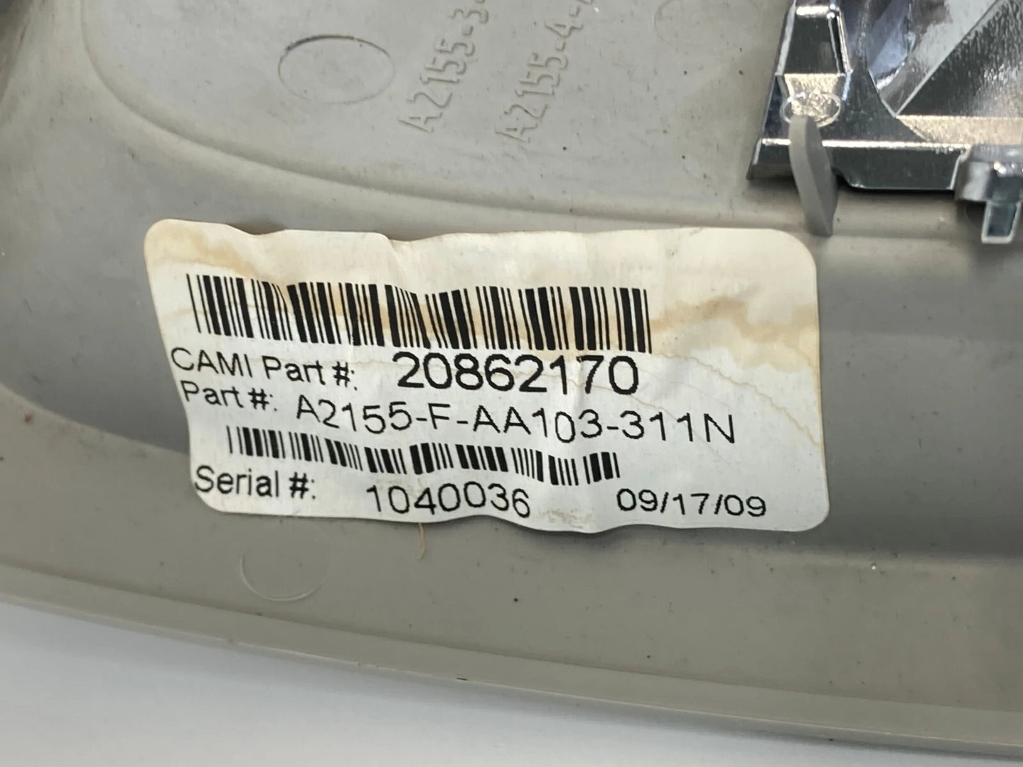 2010-2016 CHEVY EQUINOX W SUNROOF OVERHEAD CONSOLE DOME MAP LIGHT LAMP 20862170