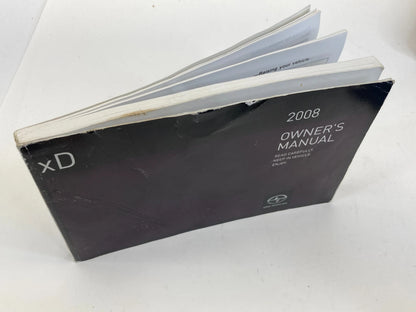 2008 08 SCION XD OWNERS MANUAL GUIDE INFOMATION BOOK W/ CASE OEM