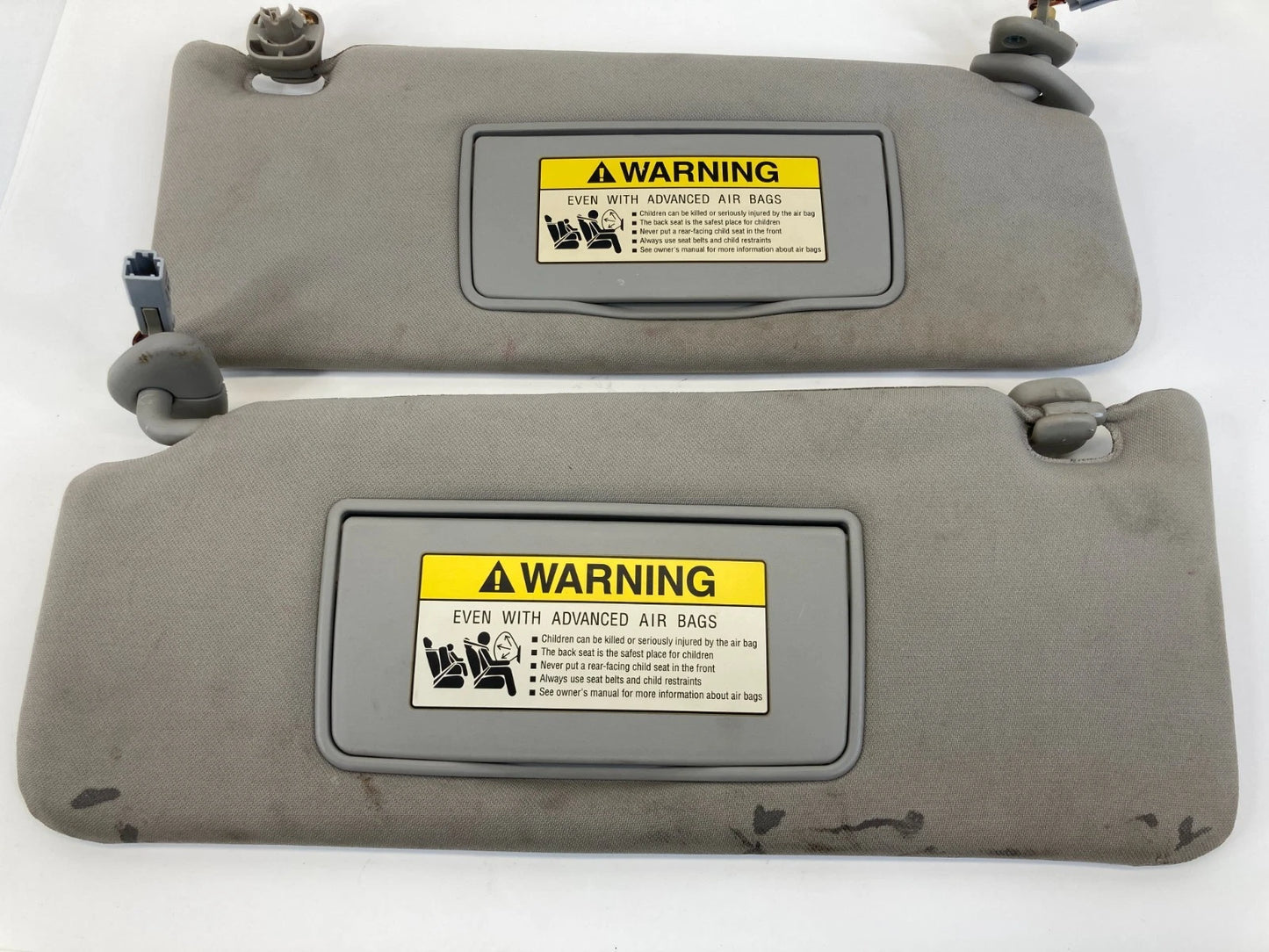 07-12 ACURA RDX ROOF SUNVISOR SUN VISOR SHADE LEFT & RIGHT PAIR SET W/ CLIPS OEM