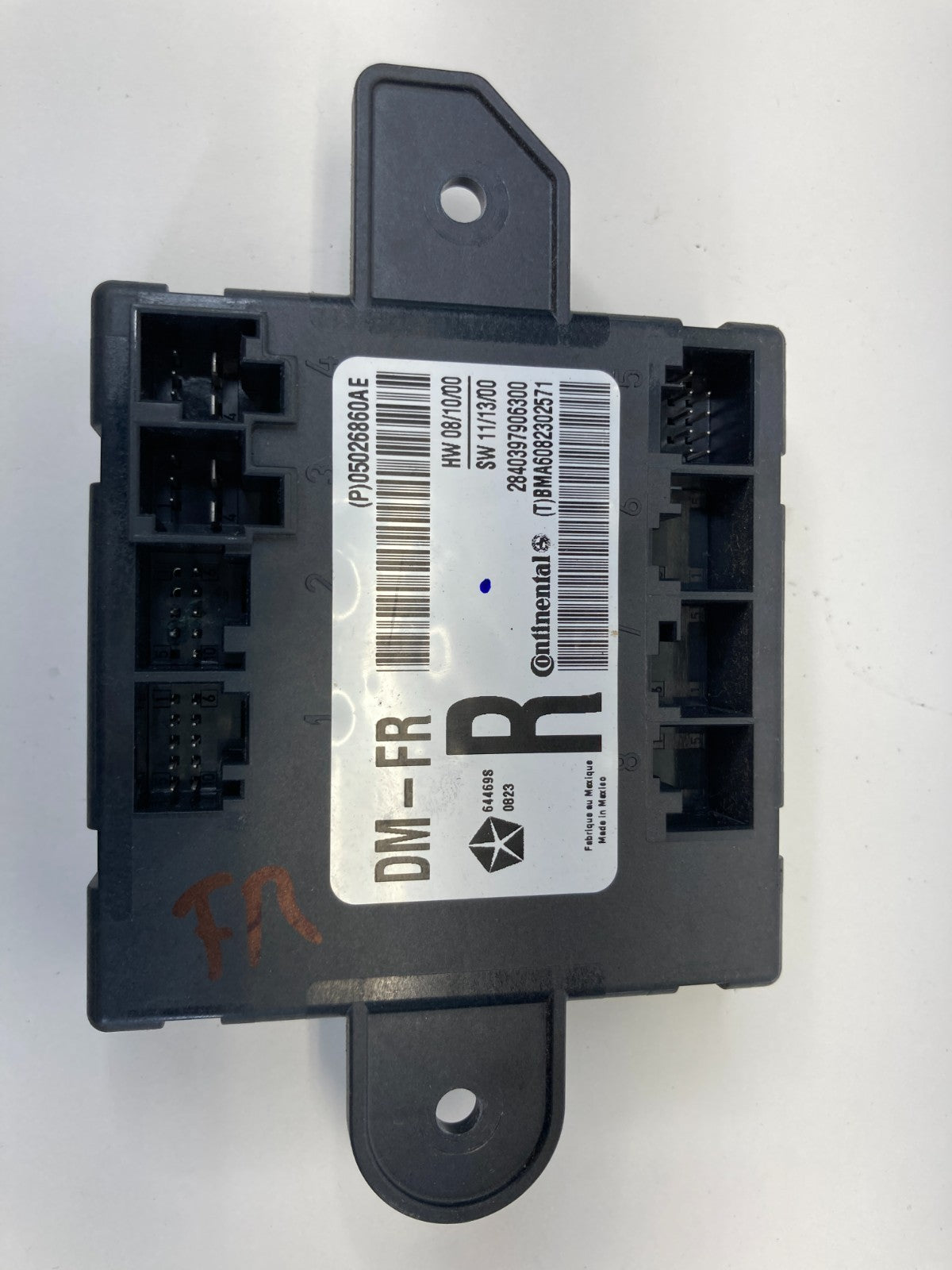 08-16 Chrysler Town & Country Front Passenger Door Control Module 05026860AE OEM