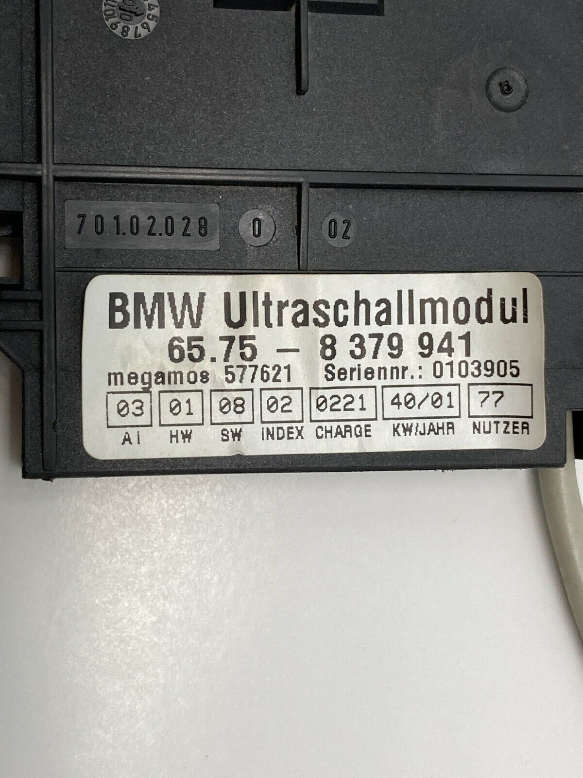 2000 2001 2002 2003 BMW X5 4.4L Ultra Sonic Sound Alarm Sensor Control Module