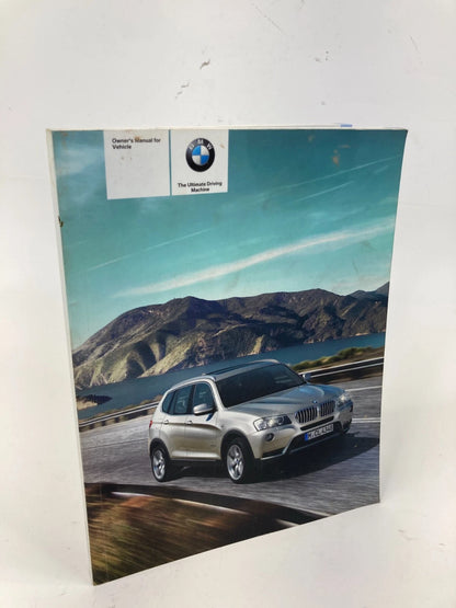 2011 BMW X3 XDRIVE SUV OWNERS MANUAL USER GUIDE INFOMATION BOOK W/ CASE OEM