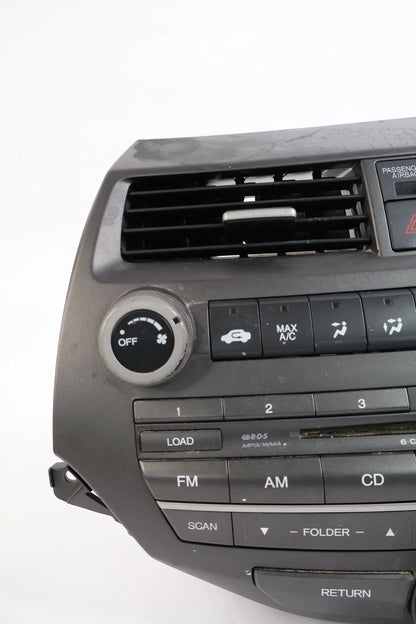 2010-2012 HONDA ACCORD RADIO CD PLAYER & CLIMATE CONTROL PANEL W/O NAVIGATION