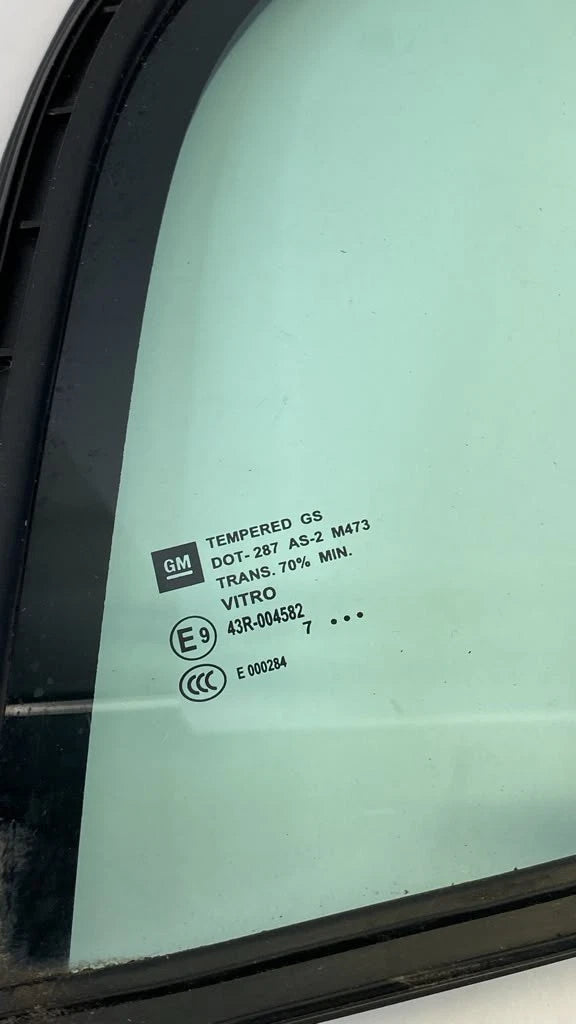 2015-2020 CHEVROLET TRAX FRONT LEFT DRIVER QUARTER WINDOW GLASS E943R-004582 OEM