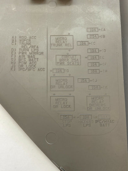 1997-2003 Chevrolet Malibu Dash Left Side Fuse Box End Cap Panel Cover Trim OEM