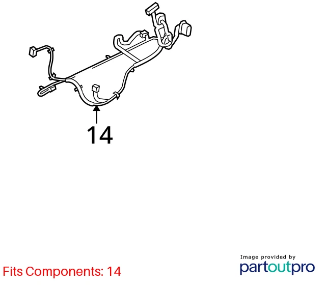 10 11 CHEVROLET EQUINOX FRONT LEFT SIDE DOOR WIRING WIRE HARNESS 20863664 OEM