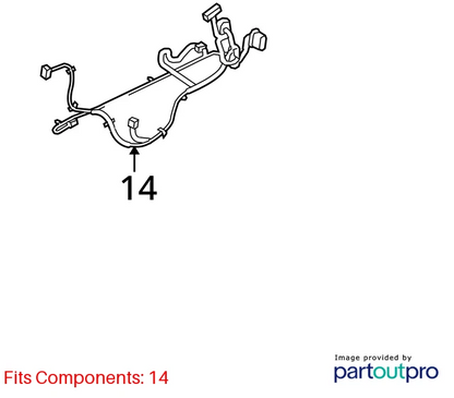 10 11 CHEVROLET EQUINOX FRONT LEFT SIDE DOOR WIRING WIRE HARNESS 20863664 OEM