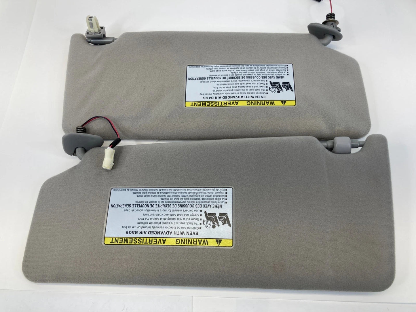 2007-2012 TOYOTA AVALON ROOF LEFT & RIGHT SUNVISOR SUN VISOR SHADE PAIR SET OEM