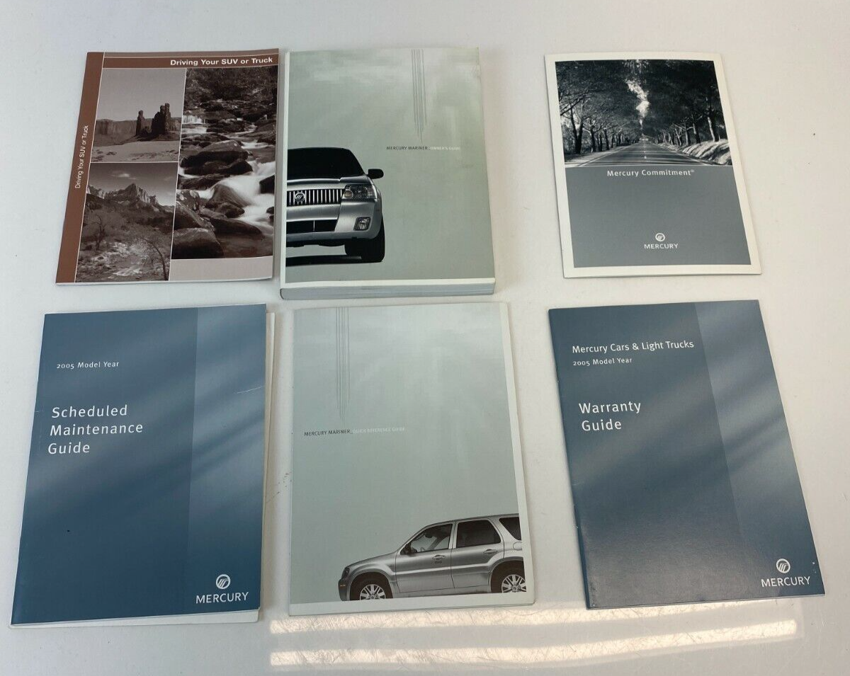 2005 05 Mercury Mariner Owners Manual Quick Reference Guide Book Set w/ Case OEM