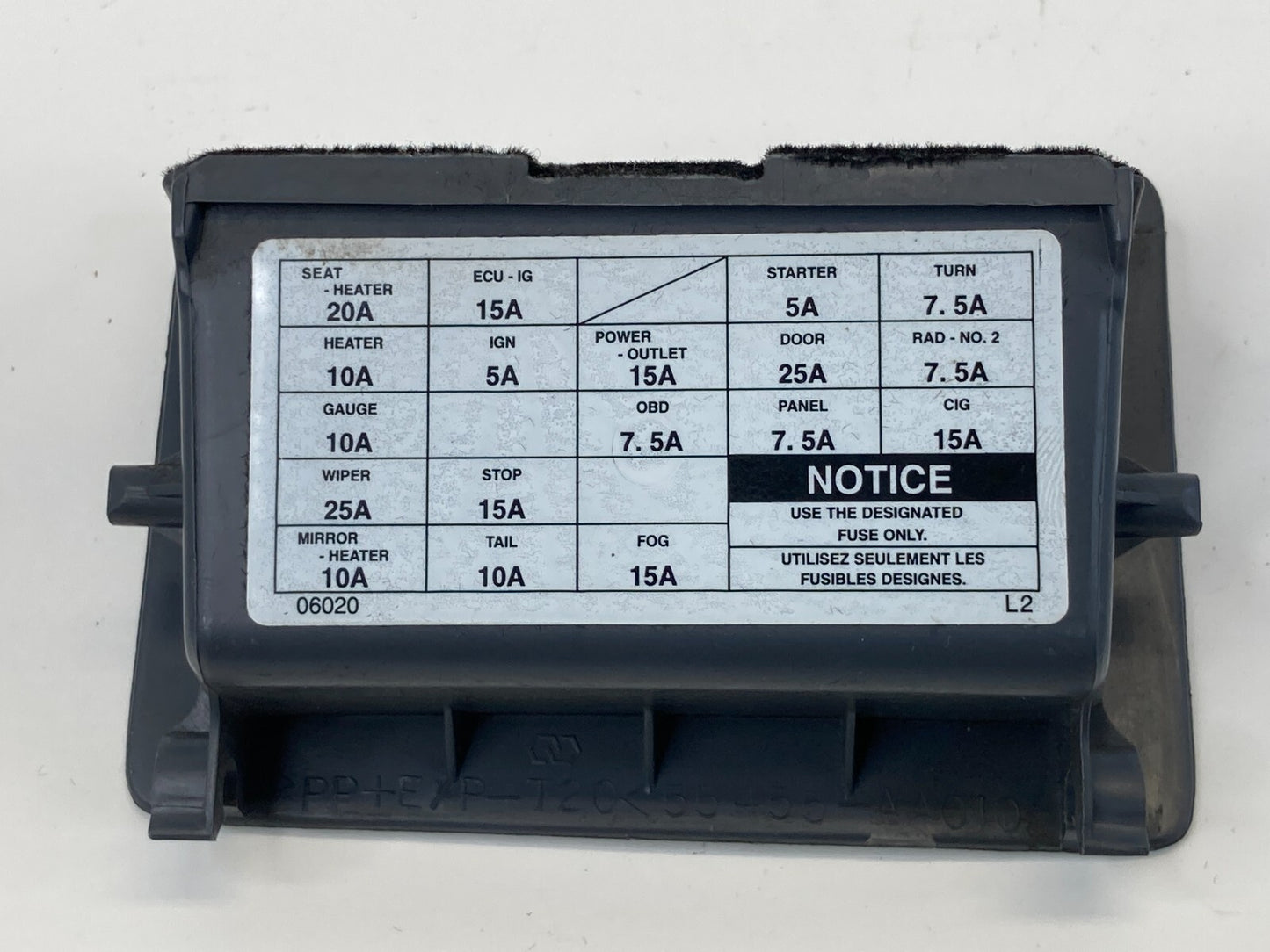 97-01 Toyota Camry Dash Storage Coin Pocket Fuse Access Cover Trim 55455AA010