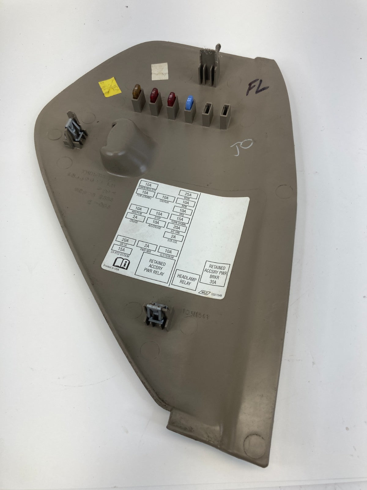 2000-2005 Chevrolet Monte Carlo Dash Left Side Fuse Box Cover Trim Cap 10311549