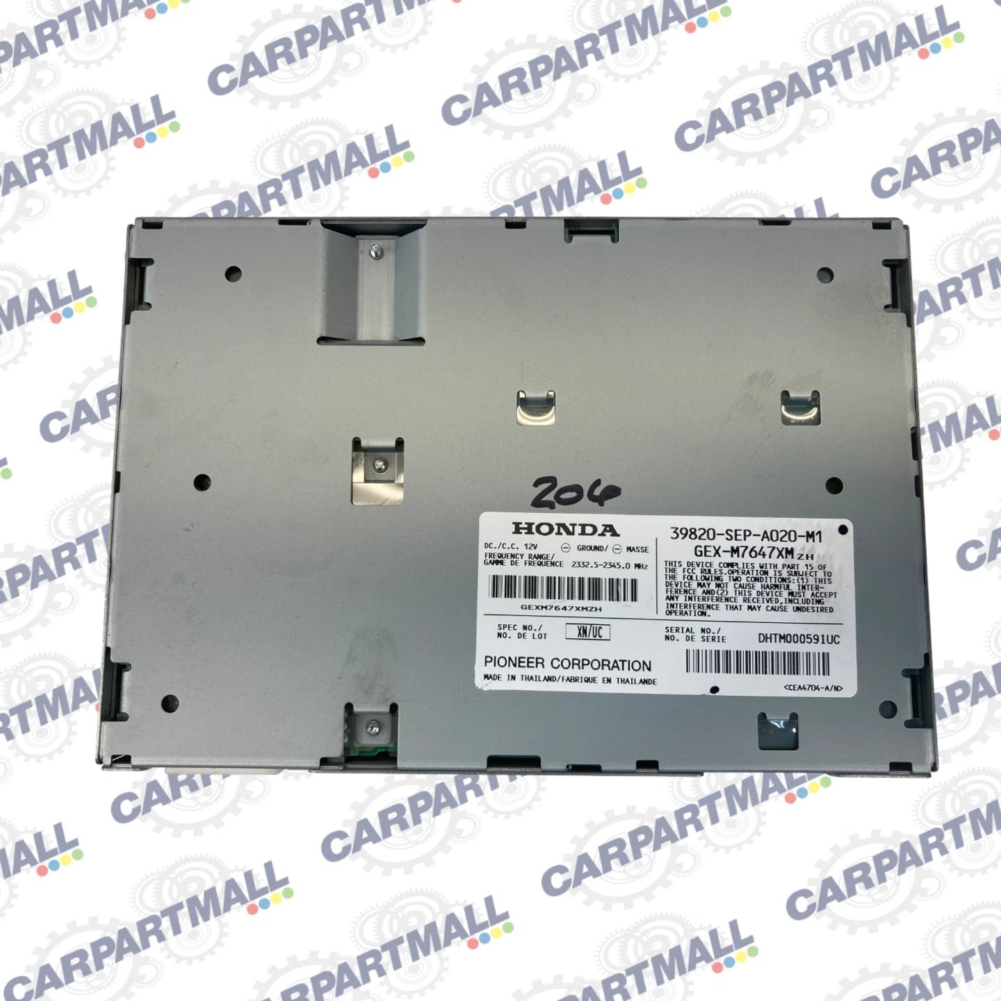 2004 2005 ACURA TL SATELLITE RADIO CONTROL MODULE PIONEER 39820-SEP-A020-M1 OEM
