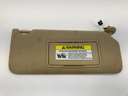 08-10 Honda Accord Passenger Right Sun Visor Sunvisor w/ Lights Cloth Ivory OEM