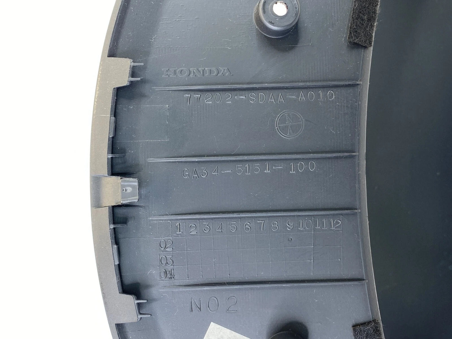 03-07 HONDA ACCORD DASH INSTRUMENT CLUSTER SPEEDOMETER BEZEL TRIM 77202SDAAA010