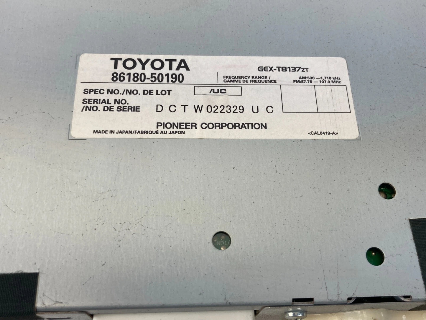 2004-2006 LEXUS LS430 RADIO AMPLIFIER AUDIO RECEIVER MODULE 86180-50190 OEM