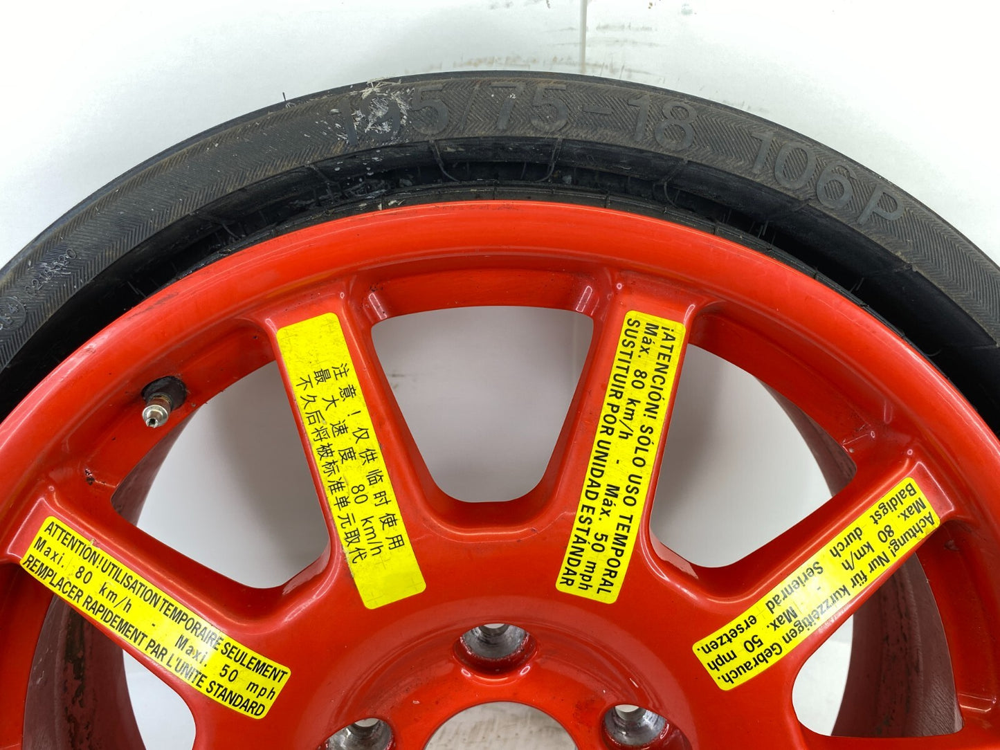 11-14 Volkswagen Touareg Emergency Spare Tire Wheel Compat Donut T195/75-18 106P