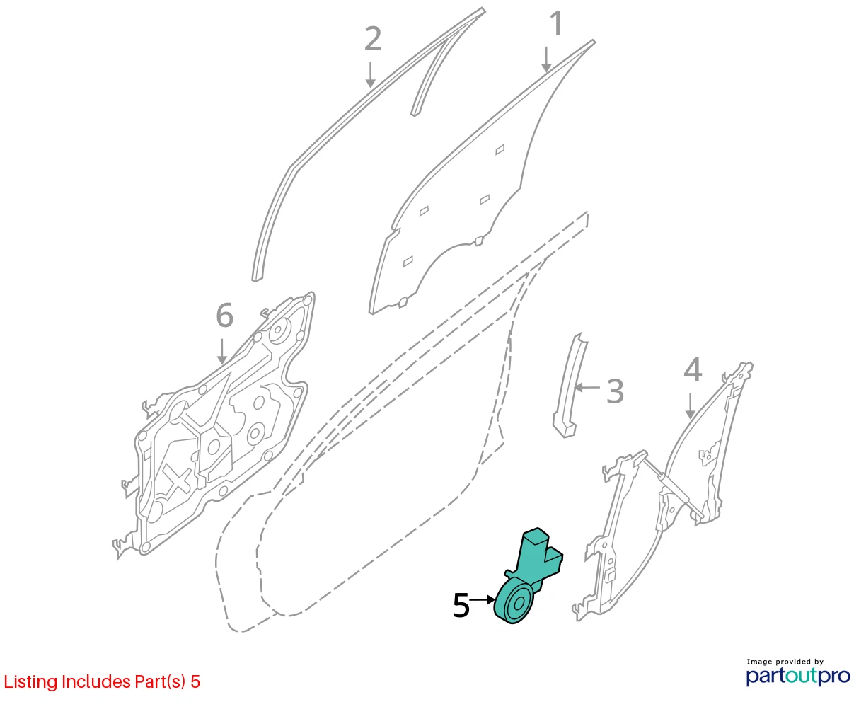 07 08 09 10 11 12 NISSAN ALTIMA FRONT RIGHT DOOR WINDOW MOTOR 80731-EG000 OEM
