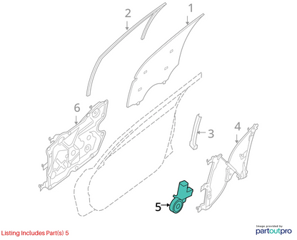 07 08 09 10 11 12 NISSAN ALTIMA FRONT RIGHT DOOR WINDOW MOTOR 80731-EG000 OEM