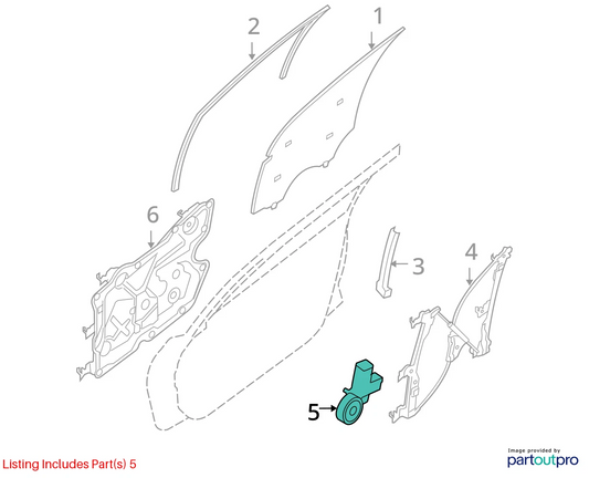 07 08 09 10 11 12 NISSAN ALTIMA FRONT RIGHT DOOR WINDOW MOTOR 80731-EG000 OEM