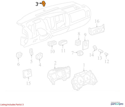 2008-2010 SATURN VUE AUTOMATIC HEADLAMP AMBIENT LIGHT SENSOR 15837063 OEM