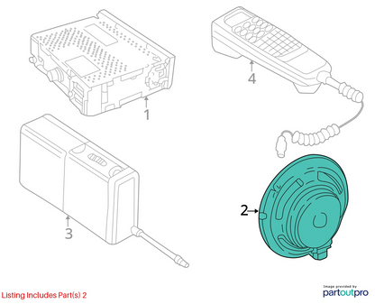 2002 2003 2004 AUDI A6 REAR RIGHT SIDE INSIDE INNER DOOR HANDLE W SPEAKER