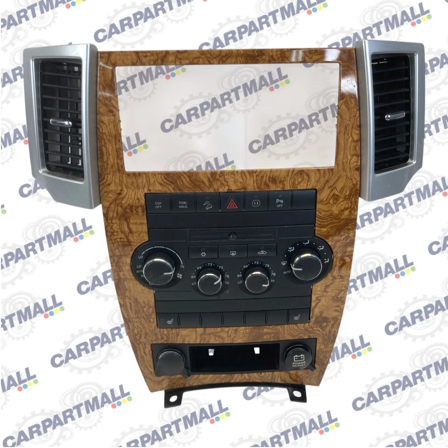 2008-2010 JEEP GRAND CHEROKEE DASH RADIO FACEPLATE BEZEL W/ CLIMATE CONTROL