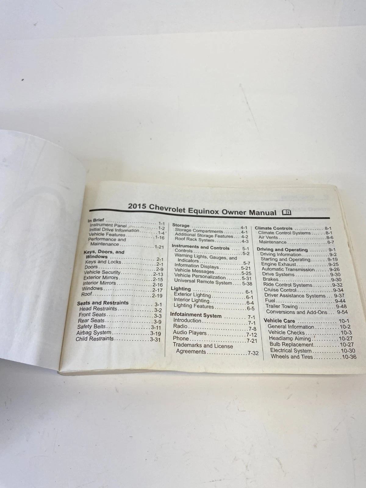 2015 CHEVROLET EQUINOX OWNERS MANUAL USER GUIDE REFERENCE OPERATOR BOOK OEM