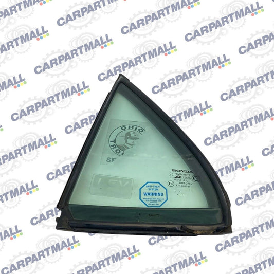 98-02 Honda Accord Sedan Rear Left Side Quarter Vent Window Glass 73491S84A0 OEM