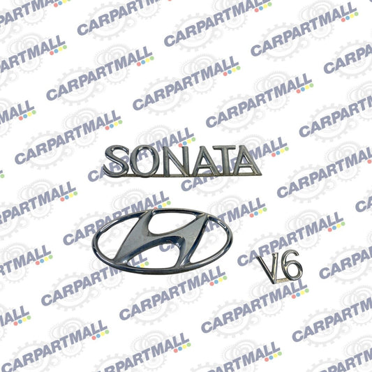 2002-2005 Hyundai Sonata V6 Rear Trunk Deck Lid Logo Emblem Badge Set OEM