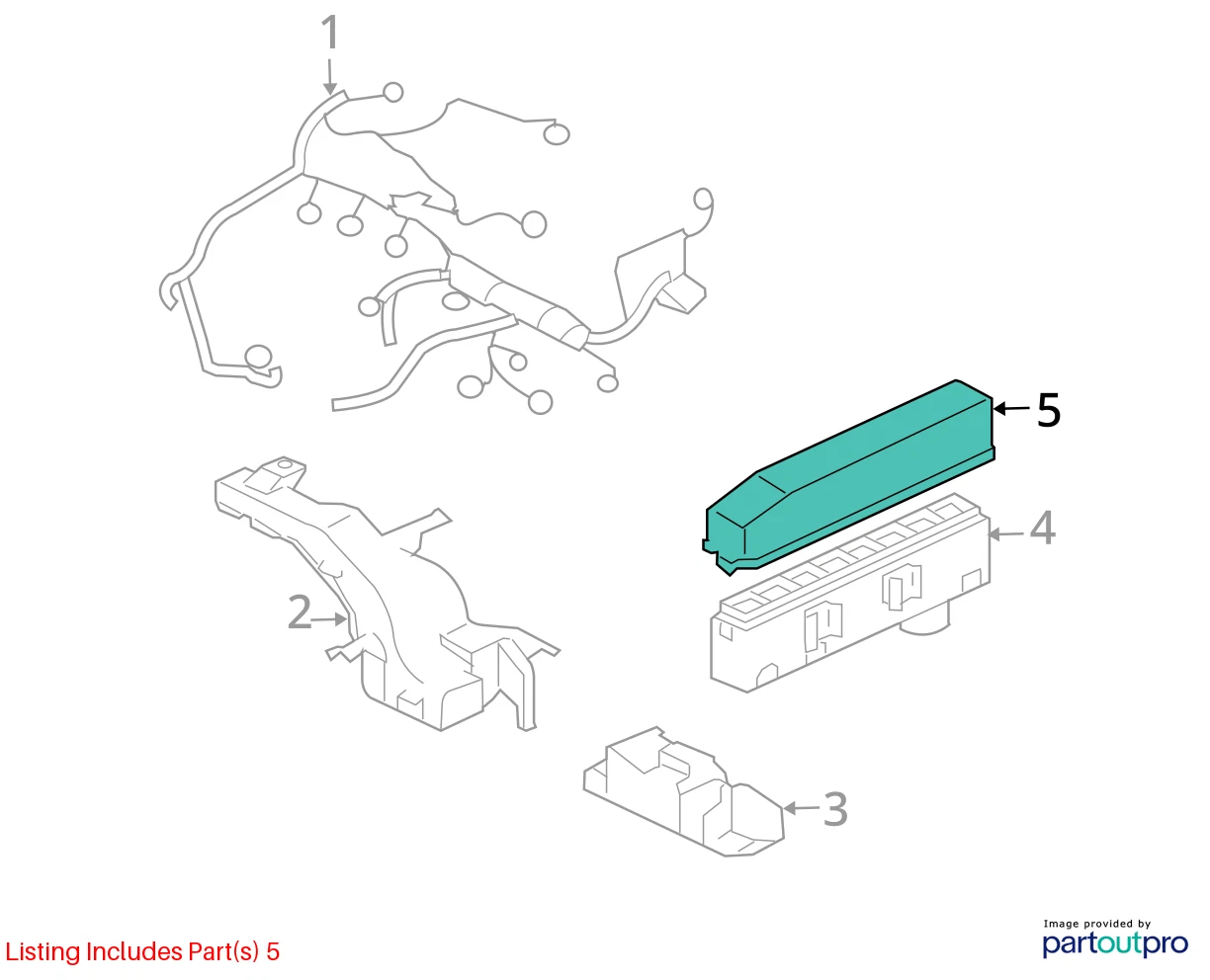 04-12 MITSUBISHI GALANT 2.4L AT ENGINE RELAY BOX COMPARTMENT CAP COVER MR502417