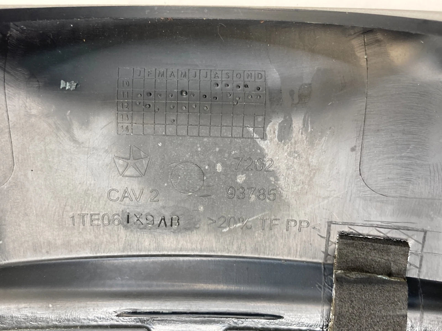 11-14 DODGE AVENGER SPEEDOMETER CLUSTER UPPER SHROUD TRIM BEZEL 1TE061X9AB OEM