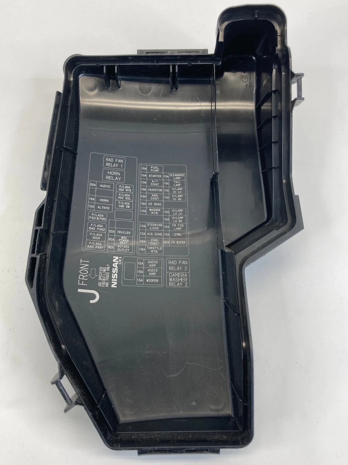 2013-2017 NISSAN QUEST ENGINE FUSE RELAY BOX COVER LID 3JW1A OEM