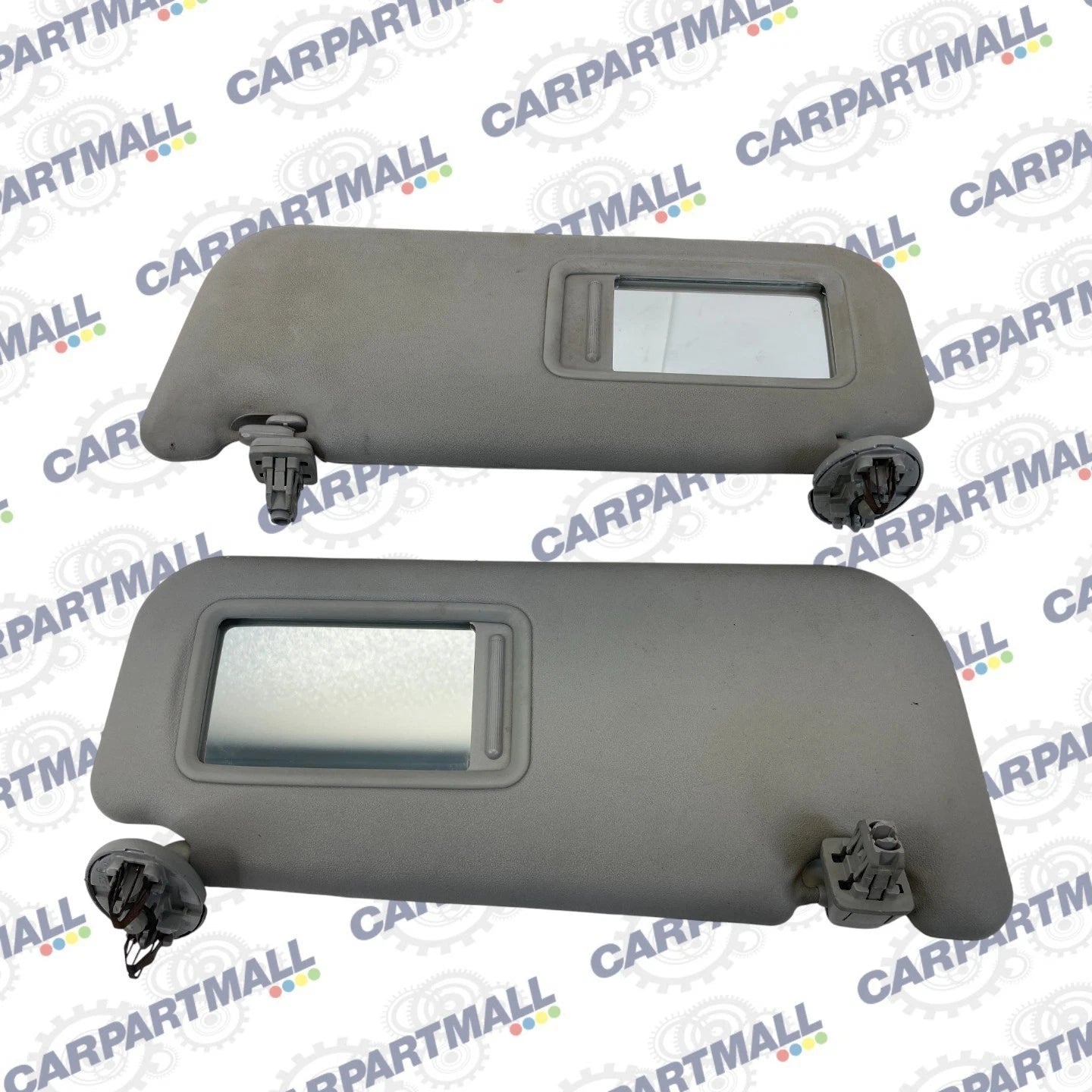 2009-2013 TOYOTA COROLLA LEFT & RIGHT SIDE SUNVISOR SHADE PAIR SET W/ MIRROR OEM