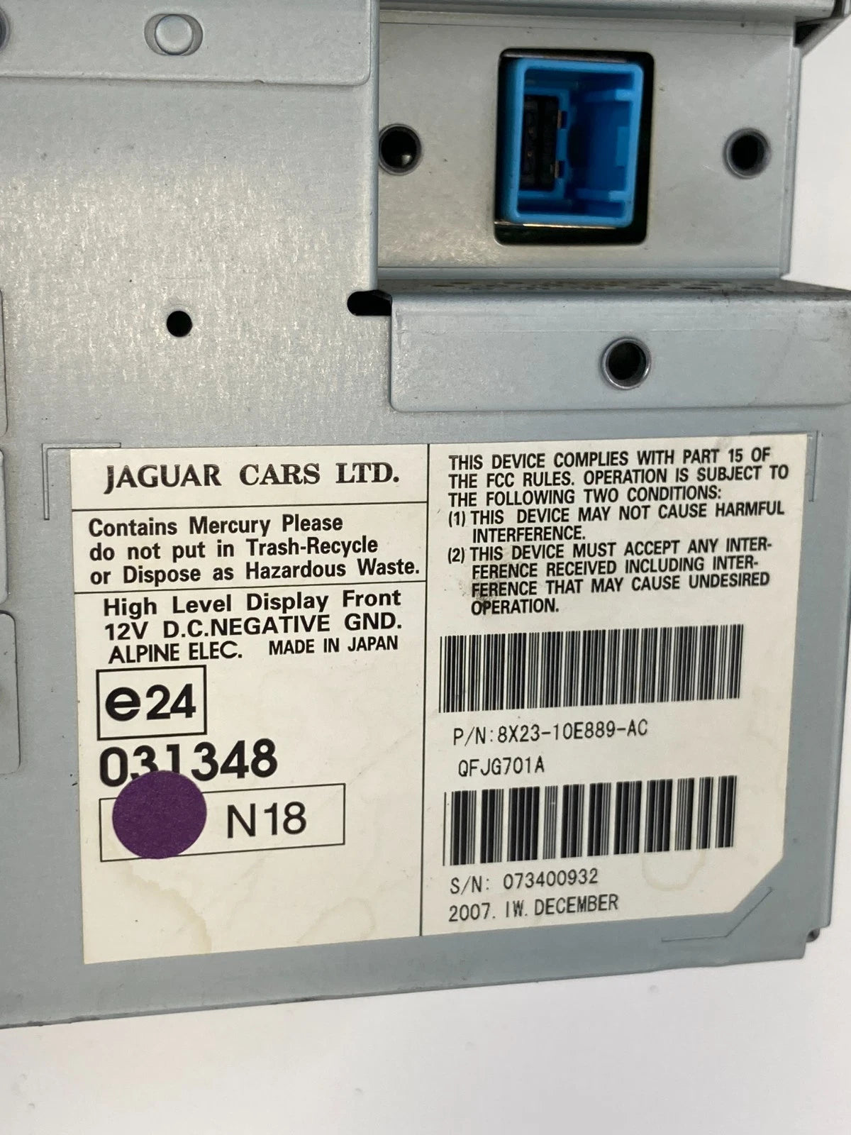 09-11 JAGUAR XF DASHBOARD RADIO INFORMATION DISPLAY SCREEN 8X23-10E889-AC OEM